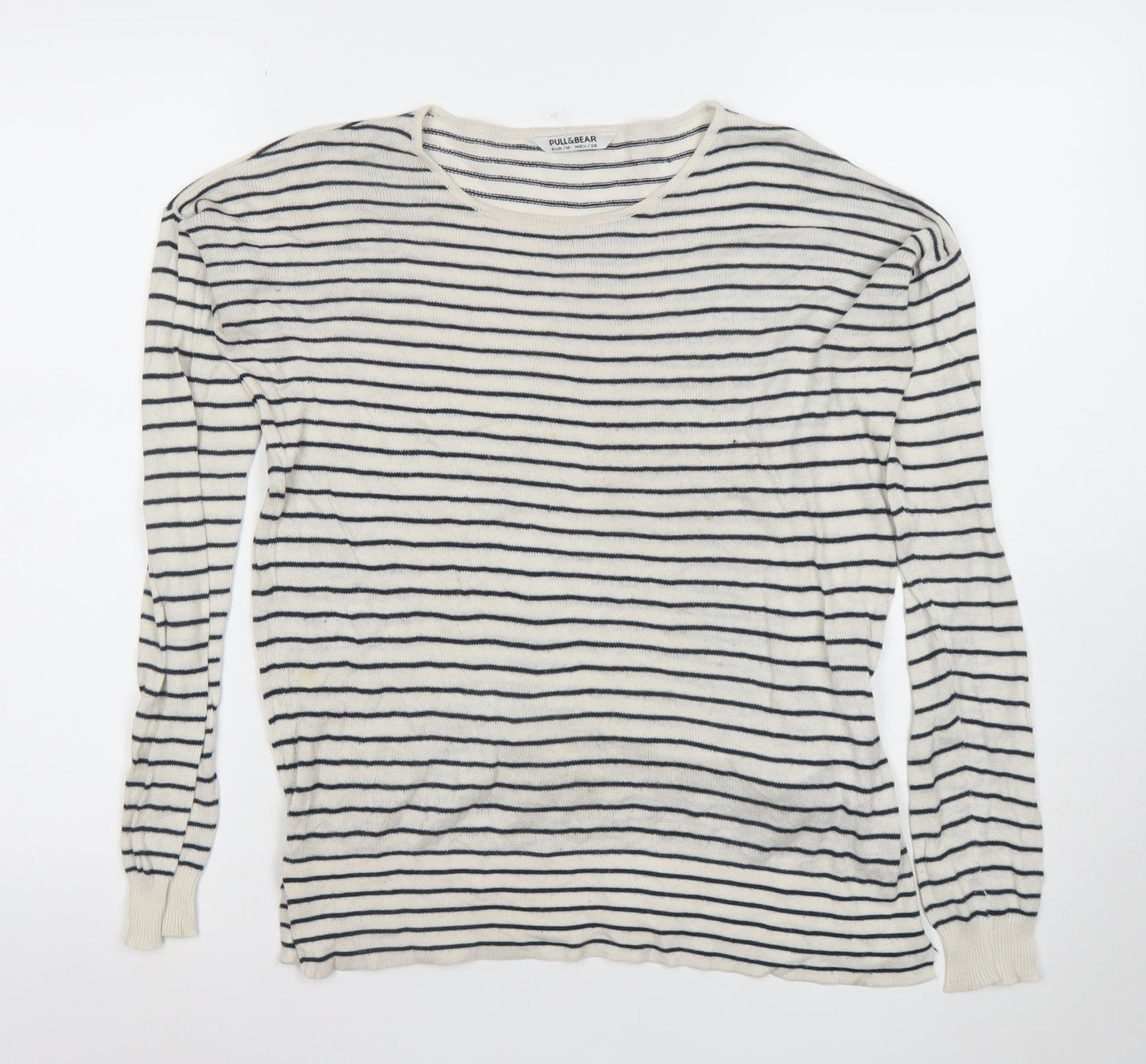 Womens UK Size 12 Pull&Bear White Basic T-Shirt
