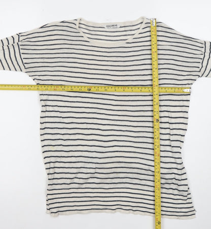 Womens UK Size 12 Pull&Bear White Basic T-Shirt