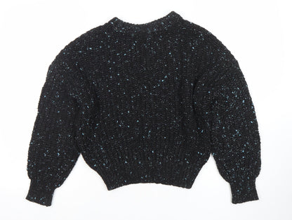 Primark Women’s Black Chunky-Knit Relaxed Fit Jumper XS