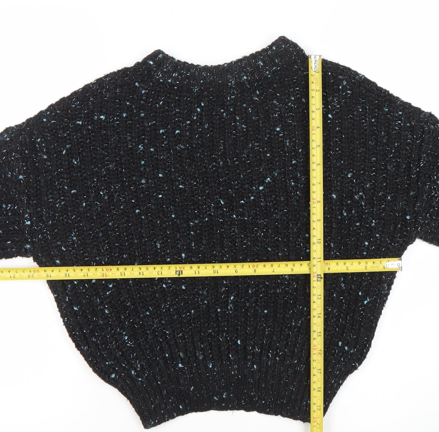 Primark Women’s Black Chunky-Knit Relaxed Fit Jumper XS