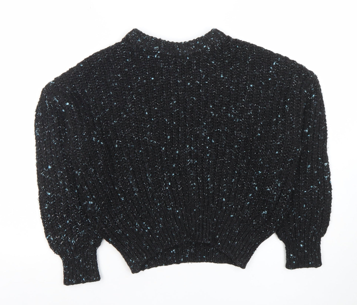 Primark Women’s Black Chunky-Knit Relaxed Fit Jumper XS