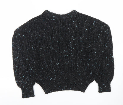 Primark Women’s Black Chunky-Knit Relaxed Fit Jumper XS