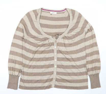 Womens UK Size 18 Marks and Spencer Beige Cardigan Jumper