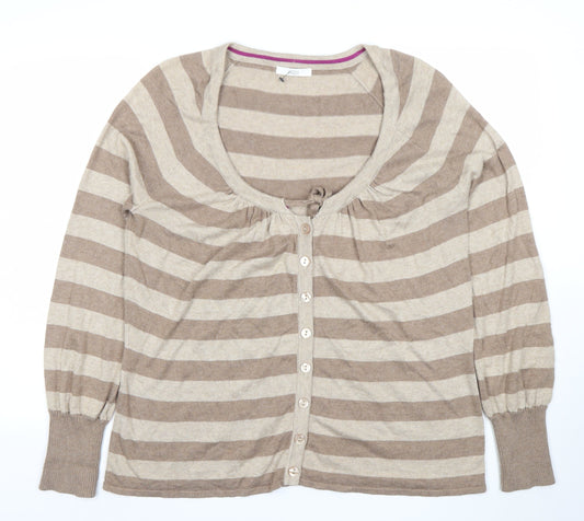 Womens UK Size 18 Marks and Spencer Beige Cardigan Jumper