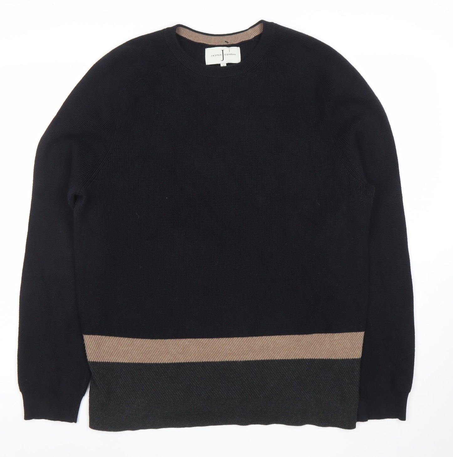 Jasper Conran Men’s Black Cotton Wool Knit Jumper Size L