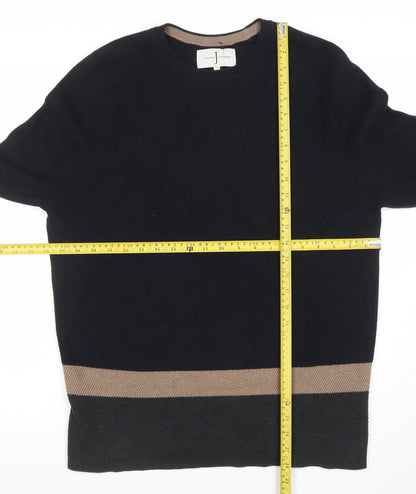Jasper Conran Men’s Black Cotton Wool Knit Jumper Size L