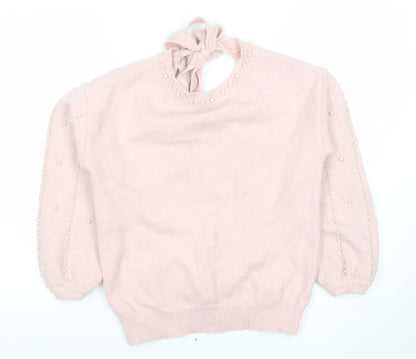 Womens UK Size One Size MIC TORSER Pink Pullover Jumper