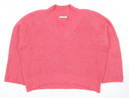 Womens UK Size 12 Mango Pink Pullover Jumper