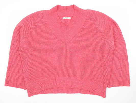 Womens UK Size 12 Mango Pink Pullover Jumper