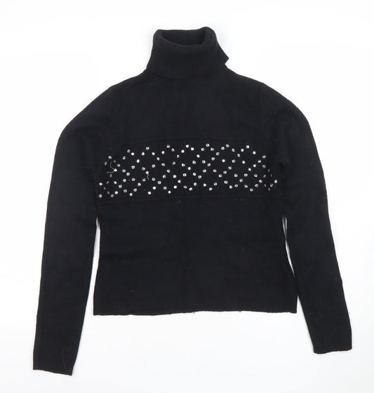 Womens UK Size 14 Topshop Black Pullover Jumper