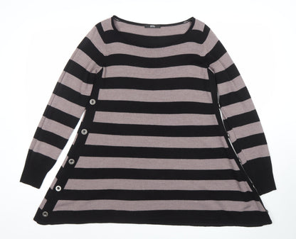 Womens UK Size 12 Marks and Spencer Black Tunic Jumper