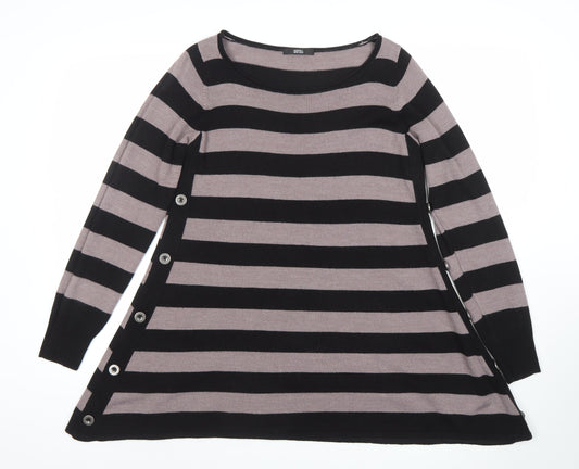 Womens UK Size 12 Marks and Spencer Black Tunic Jumper