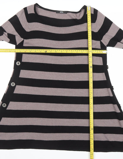 Womens UK Size 12 Marks and Spencer Black Tunic Jumper