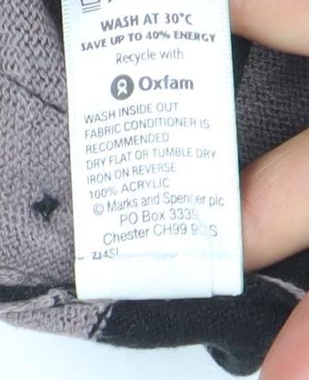 Womens UK Size 12 Marks and Spencer Black Tunic Jumper