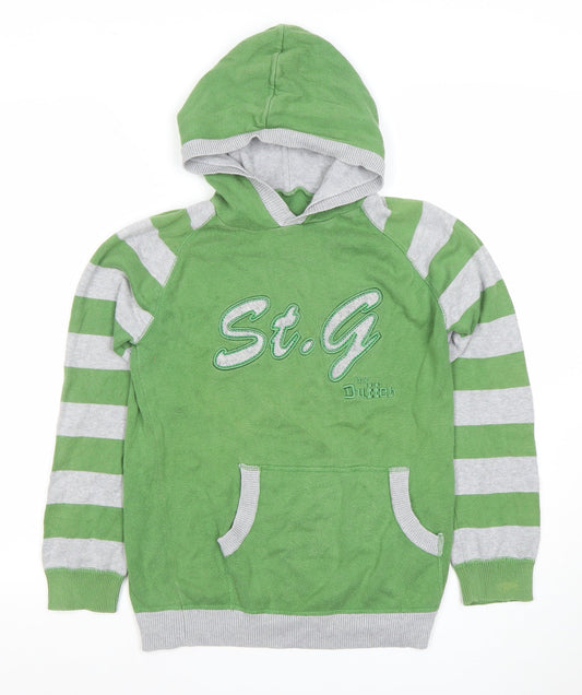 Boys UK Size 11-12 Years St. George by Duffer Green Pullover Hoodie