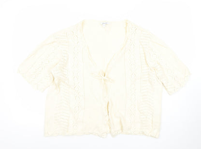 Womens UK Size 20 Bonmarché Ivory Cardigan Jumper