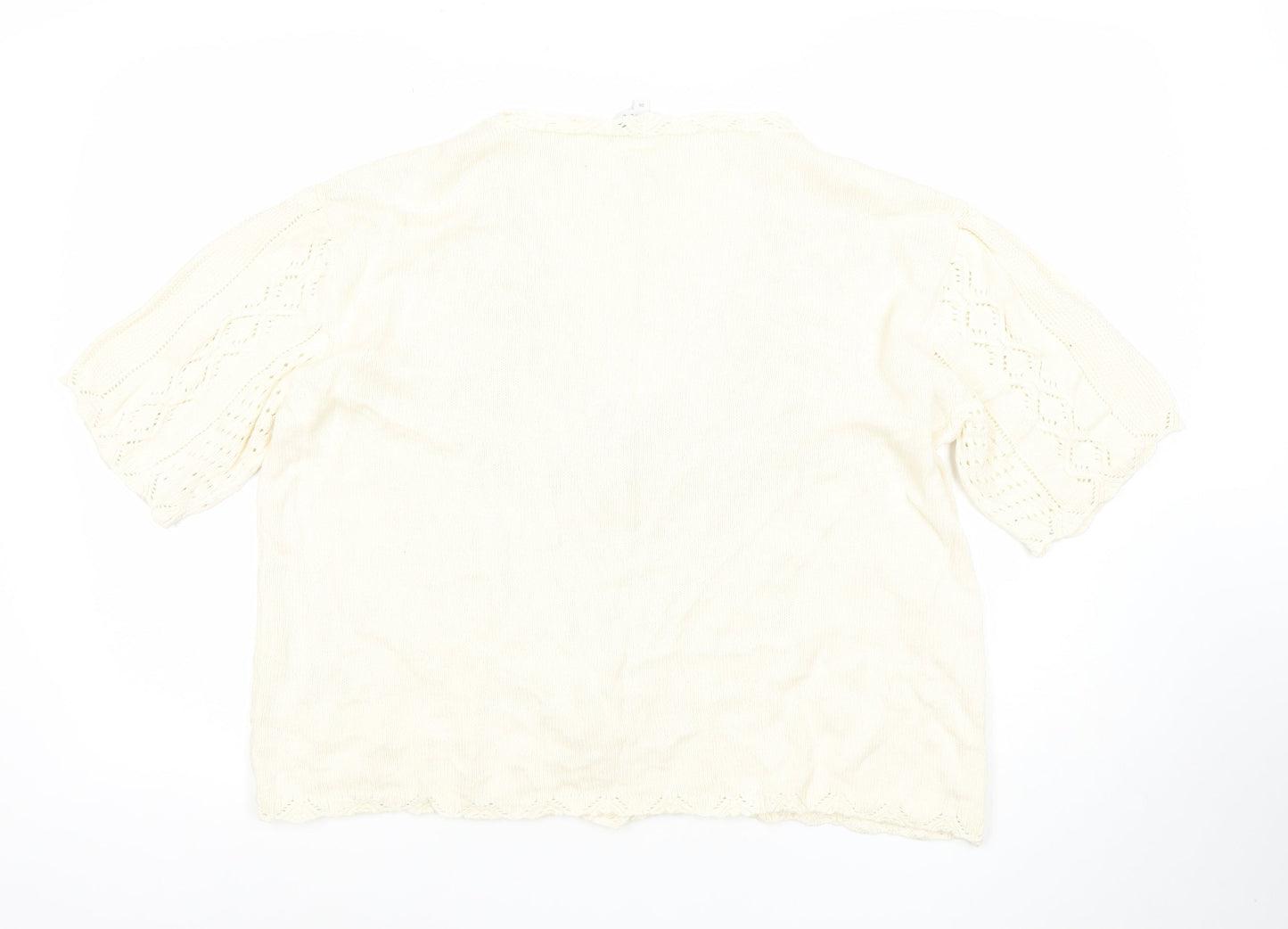 Womens UK Size 20 Bonmarché Ivory Cardigan Jumper