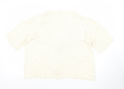 Womens UK Size 20 Bonmarché Ivory Cardigan Jumper