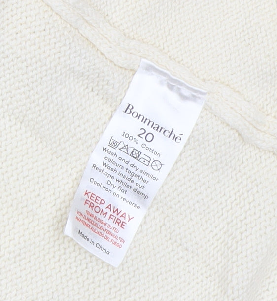 Womens UK Size 20 Bonmarché Ivory Cardigan Jumper