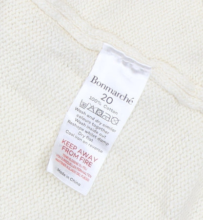 Womens UK Size 20 Bonmarché Ivory Cardigan Jumper