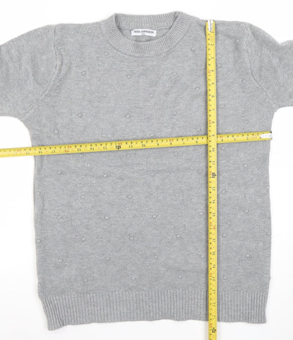 Womens UK Size M MODA IMPRESION Grey Pullover Jumper
