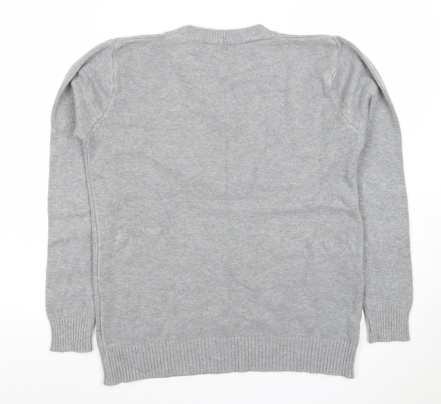 Womens UK Size M MODA IMPRESION Grey Pullover Jumper