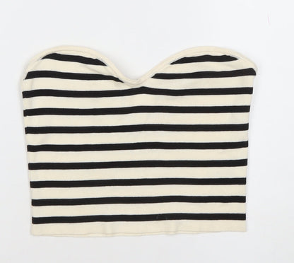 Womens UK Size L H&M Black Cropped Tank