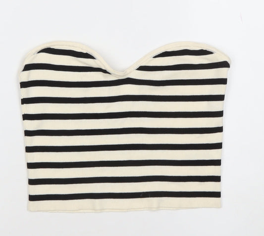 Womens UK Size L H&M Black Cropped Tank