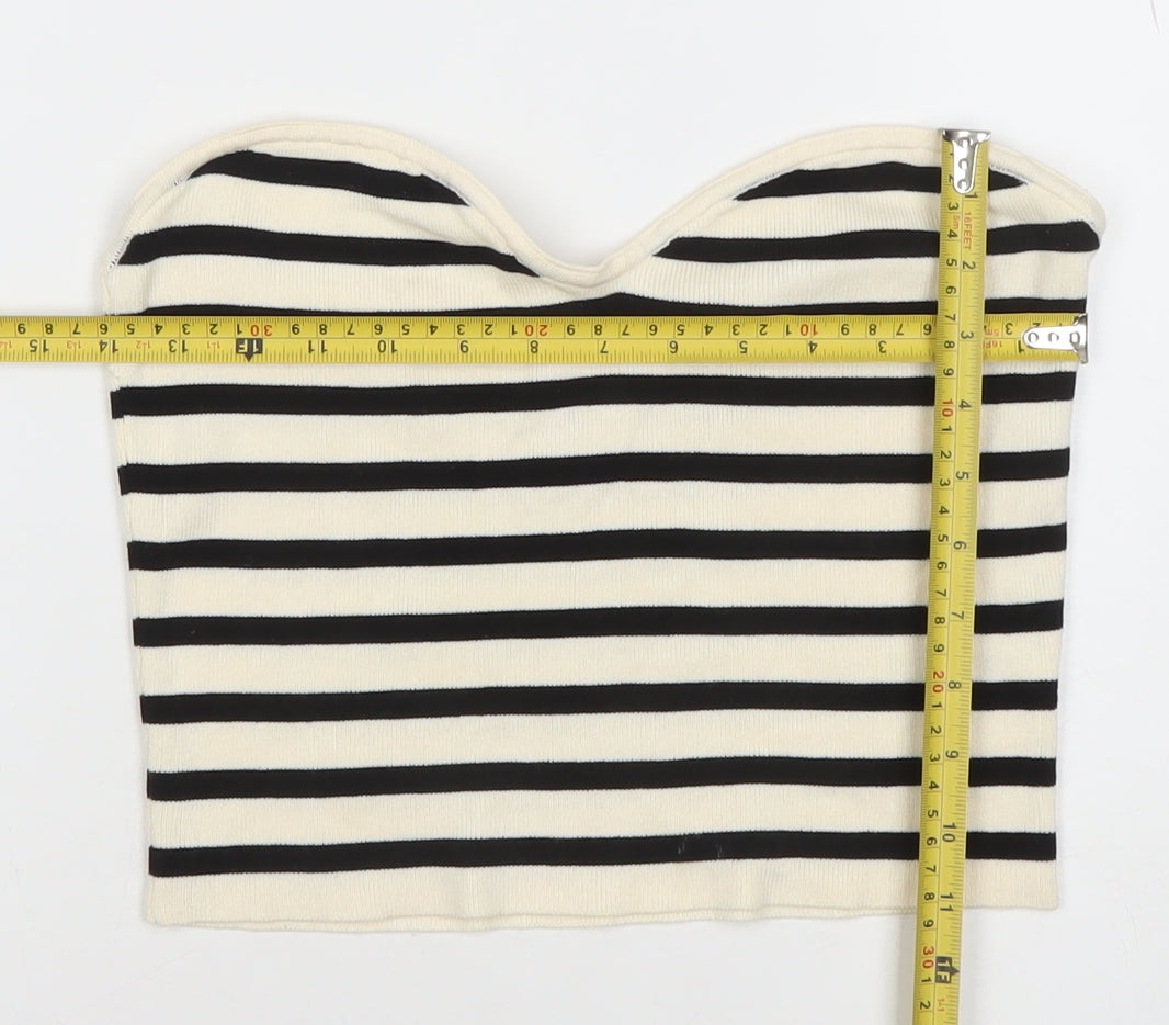 Womens UK Size L H&M Black Cropped Tank