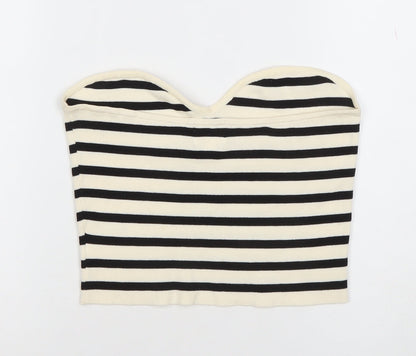 Womens UK Size L H&M Black Cropped Tank
