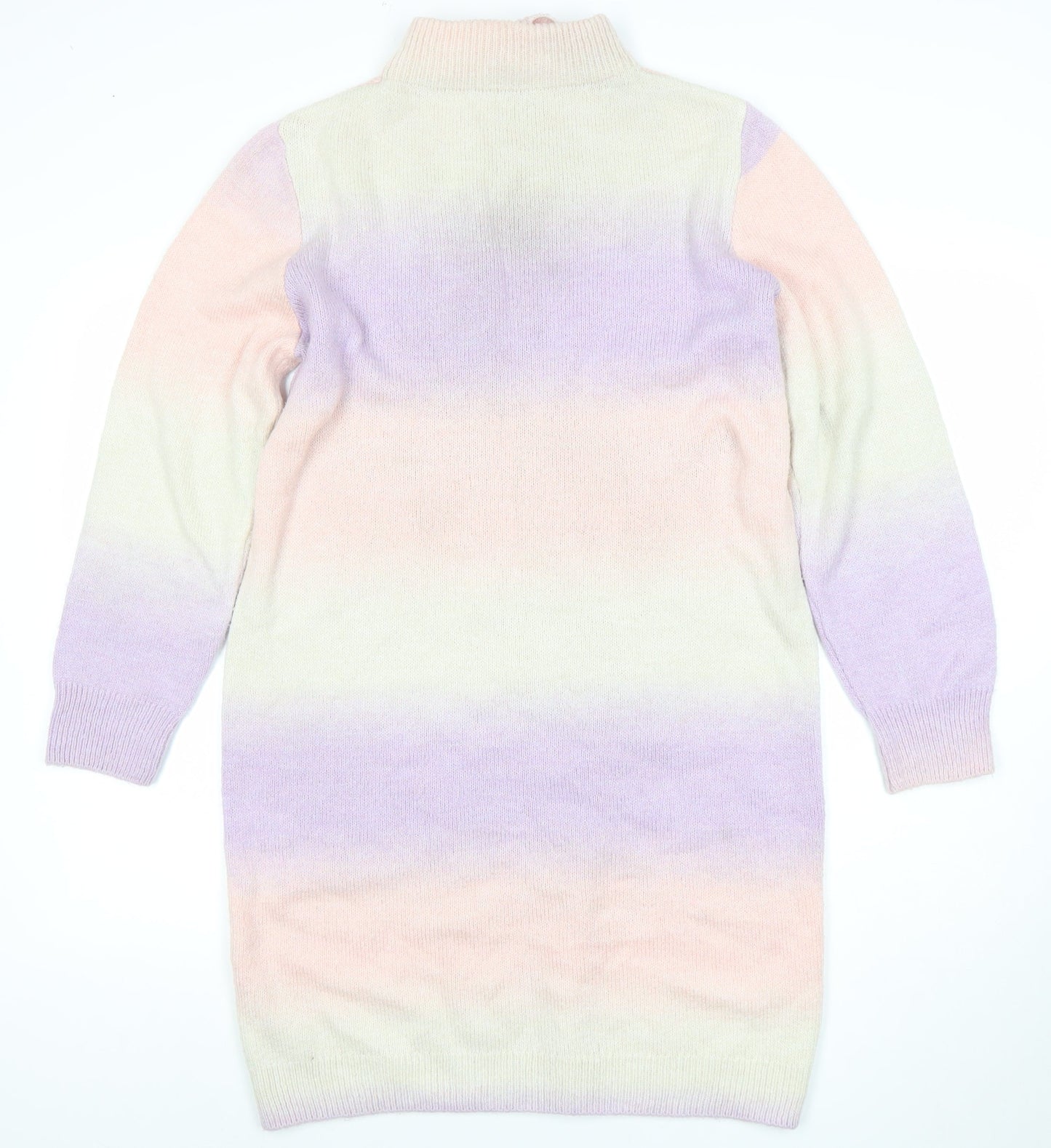 George Women’s Multicoloured High Neck Knit Tunic Jumper L 16-18