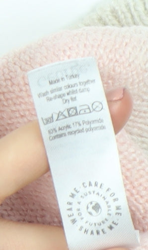 George Women’s Multicoloured High Neck Knit Tunic Jumper L 16-18