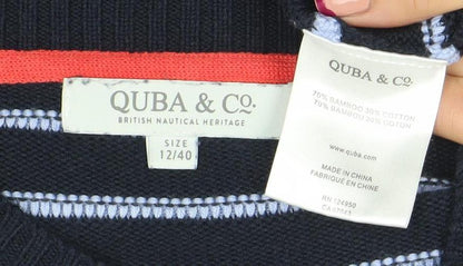 Womens UK Size 12 Quba & Co. Blue Pullover Jumper