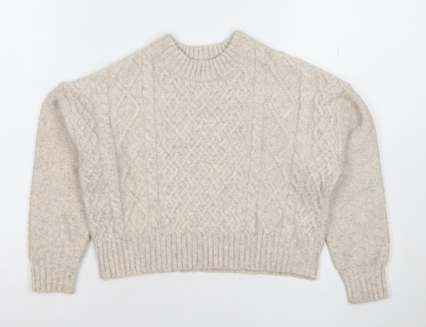 Girls UK Size 7-8 Years Primark Beige Pullover Jumper