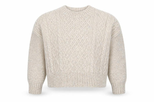 Girls UK Size 7-8 Years Primark Beige Pullover Jumper