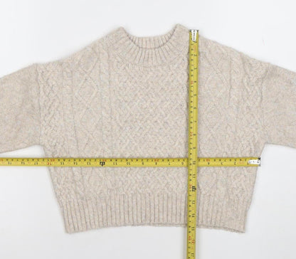 Girls UK Size 7-8 Years Primark Beige Pullover Jumper