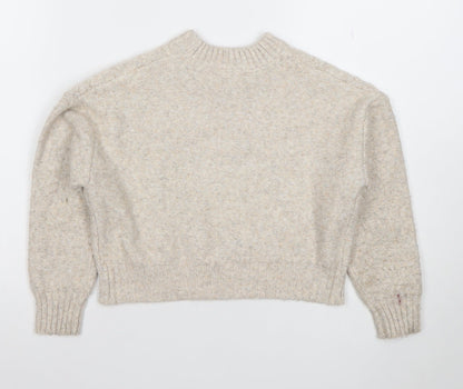 Girls UK Size 7-8 Years Primark Beige Pullover Jumper