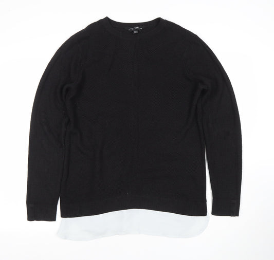 Dorothy Perkins Women’s Black Crew Neck Knit Jumper Size 14