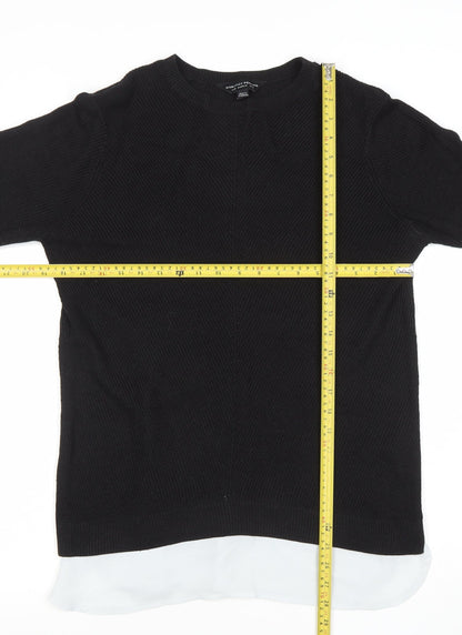 Dorothy Perkins Women’s Black Crew Neck Knit Jumper Size 14