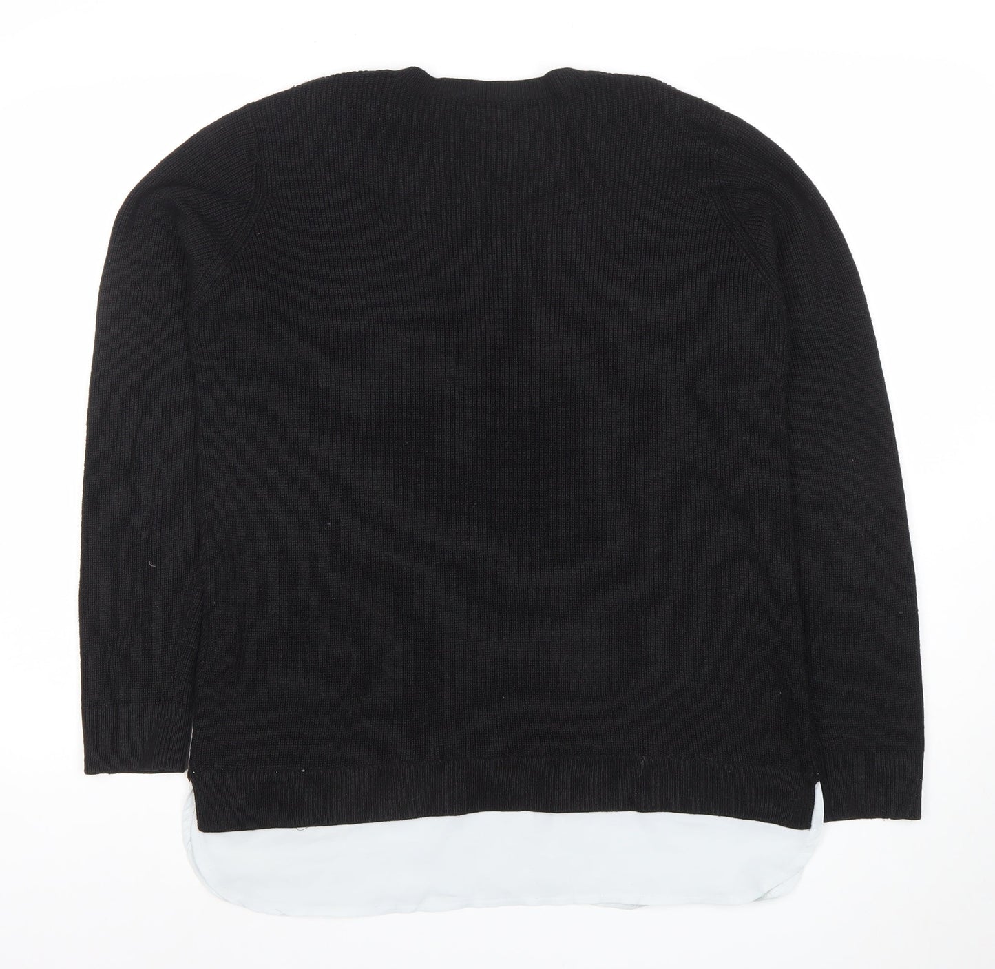 Dorothy Perkins Women’s Black Crew Neck Knit Jumper Size 14