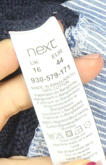 Womens UK Size 16 NEXT Blue Pullover Jumper