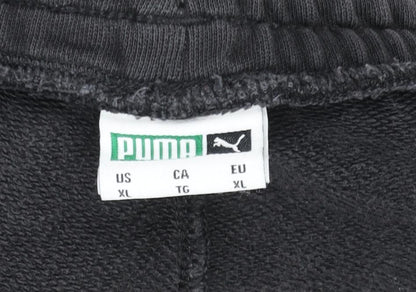 Puma Men's Black XL Jogger Sweatpants Tapered Fleece Activewear
