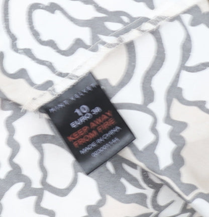 Mint Velvet Women's Beige Paisley Silk Shift Dress Size 10