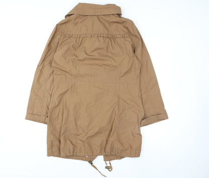 Denim Co Women's Brown Cotton Parka Coat Size 14