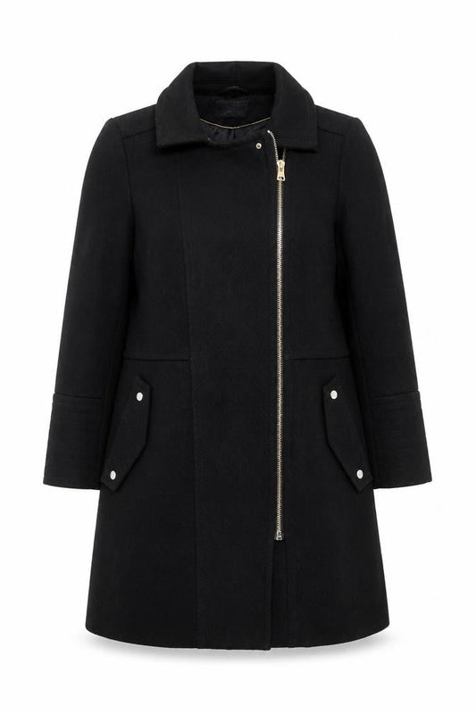 Womens UK Size 14 Wallis Black Overcoat