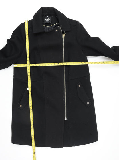 Womens UK Size 14 Wallis Black Overcoat