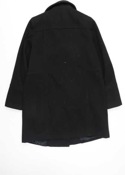 Womens UK Size 14 Wallis Black Overcoat