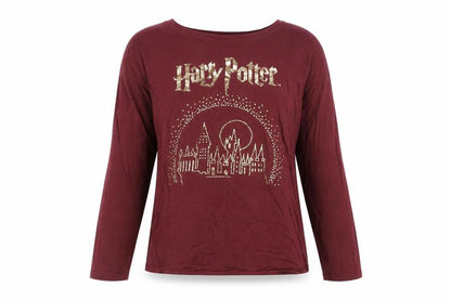 Womens UK Size M Harry Potter Red Basic T-Shirt