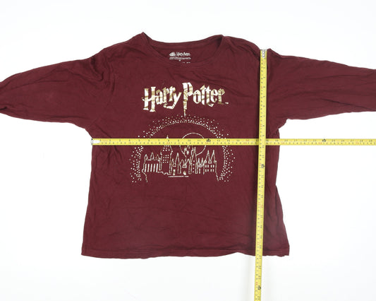 Womens UK Size M Harry Potter Red Basic T-Shirt