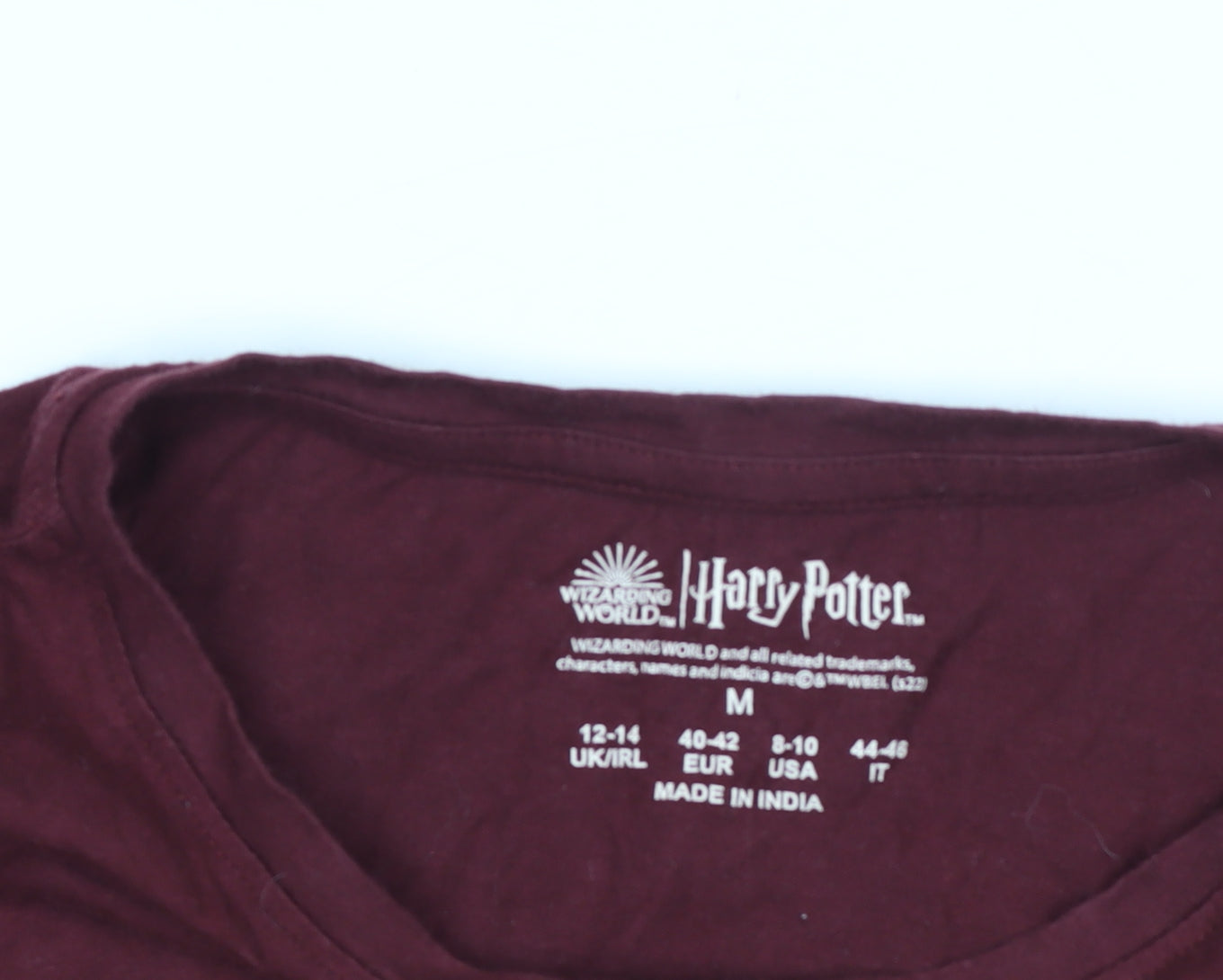 Womens UK Size M Harry Potter Red Basic T-Shirt